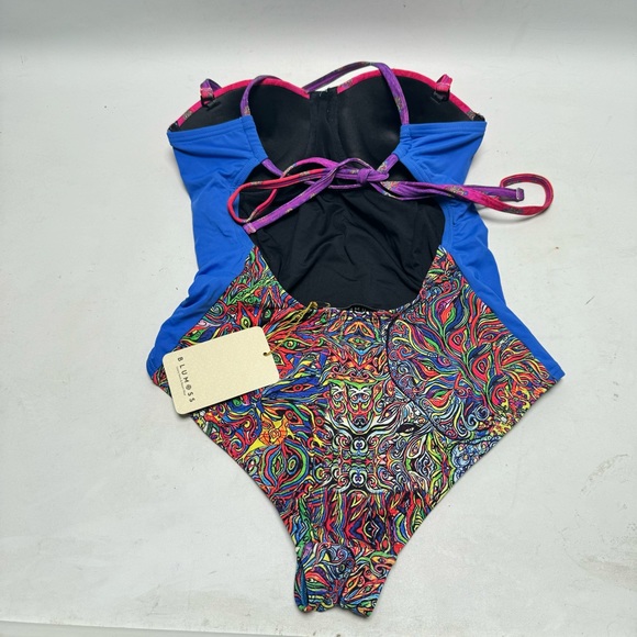 NWT BLUMOSS ZENANA HALTER MAILLOT ONE-PIECE SWIMSUIT - Picture 14 of 15